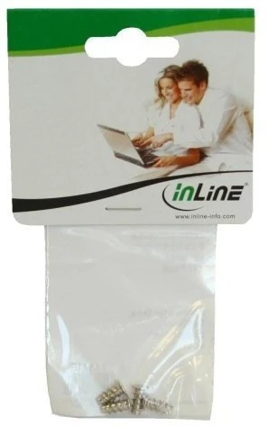 InLine Lüfterschrauben 5x10mm, verzinkt, 4er-Pack