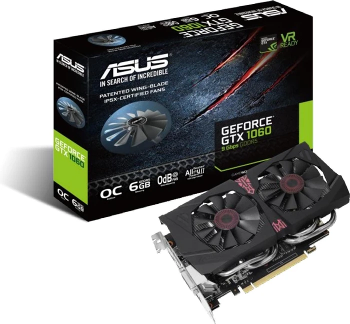 ASUS GeForce GTX 1060 9Gbps Advanced, GTX1060-A6G-9GBPS, 6GB GDDR5, DVI, 2x HDMI, 2x DP