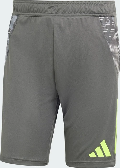 adidas Tiro 24 Competition Trainingshose kurz grey six/lucid lemon (Herren)