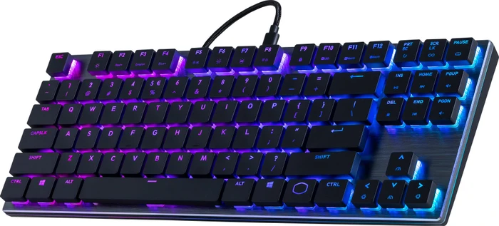 Cooler Master SK630 Tenkeyless, LEDs RGB, MX LOW PROFILE RGB RED, USB, DE