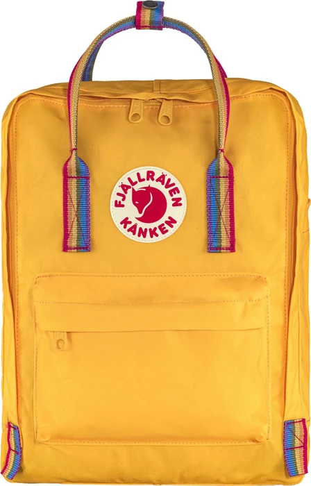 Fjällräven Kanken Rainbow warm yellow/rainbow pattern