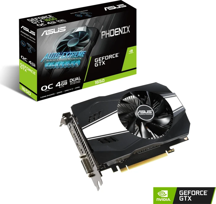 ASUS Phoenix GeForce GTX 1650 OC V2, PH-GTX1650-O4G-V2, 4GB GDDR5, DVI, HDMI, DP
