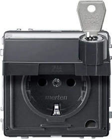 Merten Aquadesign SCHUKO-Steckdose, anthrazit