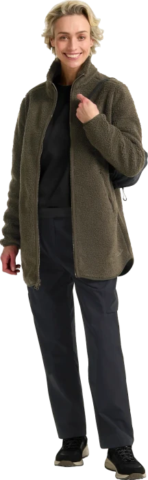 Jack Wolfskin High Curl Coat Funktionsmantel obsidian moss (Junior)