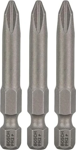 Bosch Professional Extra Hart Kreuzschlitz Bit 1/4", PH2x49mm, 3 Stück