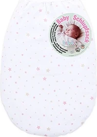 Babybay Schlupfsack Babyschlafsack Sternemix sand/weiß/beere