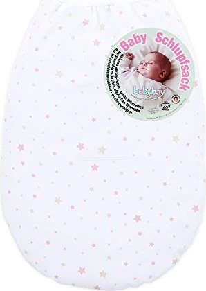 Babybay Schlupfsack Babyschlafsack Sternemix sand/weiß/beere