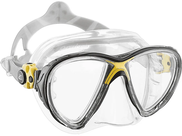 Cressi Big Eyes Evolution Crystal Zweiglasmaske schwarz/gelb
