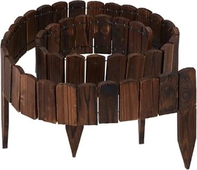 Relaxdays Holz Rasenkante 10x200cm