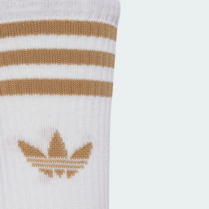 adidas 3-Streifen Crew Socken white/cardboard, 3 Paare