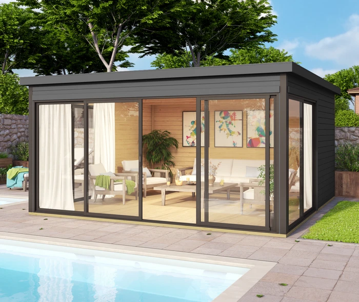 Lasita Maja Domeo 5 Gartenhaus carbongrau
