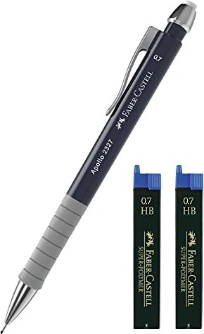 Faber-Castell Apollo 2327 Druckbleistift 0.5mm graphit, grau/violett, Radierer