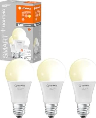 Osram Ledvance SMART+ WiFi Classic A60 60 9W/827 E27, 3 Stück