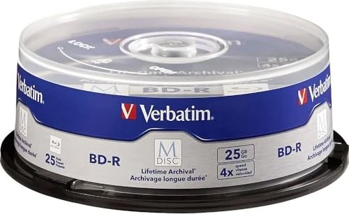 Verbatim M-DISC BD-R 25GB, 4x, 25er Spindel