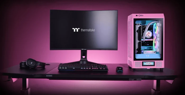 Thermaltake The Tower 200 Bubble Pink, rosa, Glasfenster, Mini-ITX