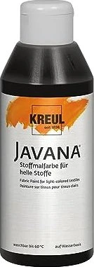 Kreul Javana Stoffmalfarbe für helle Stoffe, schwarz, 250ml