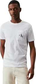 Calvin Klein Monologo Pocket T-Shirt kurzarm bright white (Herren)