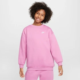 Nike Sportswear Club Fleece Oversize Sweatshirt magic flamingo/white (Junior)