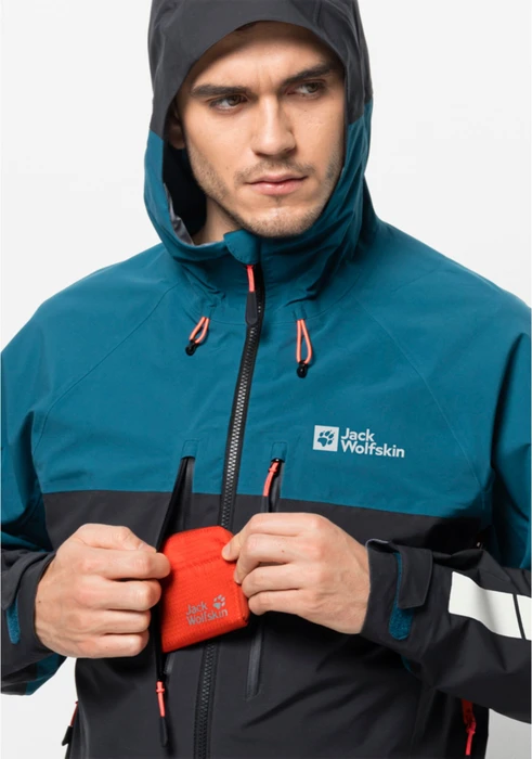 Jack Wolfskin Morobbia 3L Fahrradjacke blue/coral (Herren)