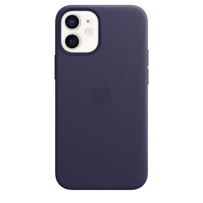 Apple Leder Case mit MagSafe für iPhone 12 Mini dunkelviolett