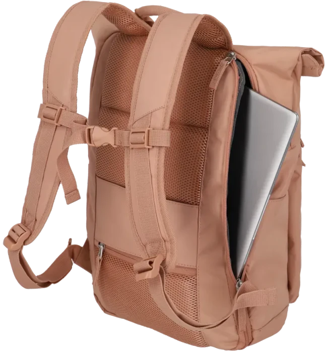Travelite Basics Rollup Laptoprucksack, 15.6", puderrosa