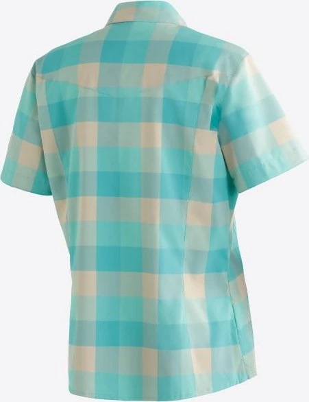 Maier Sports Kendra Hemd kurzarm turquoise check (Damen)