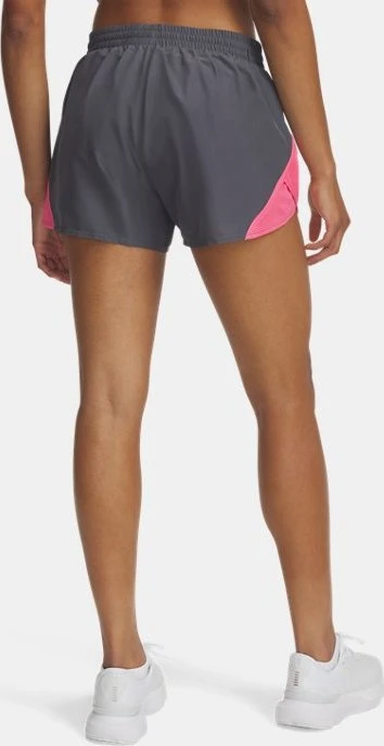 Under Armour Fly By 8cm Hose kurz castlerock/super pink (Damen)