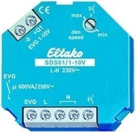 Eltako SDS61/1-10V 1-10V-Steuer-Dimmschalter für EVG, 1 Schließer 600VA