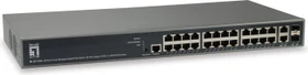 LevelOne GEP Turing Rackmount Gigabit Managed Switch, 24x RJ-45, 2x RJ-45/SFP, 370W PoE+ (GEP-2682 / 59924903)