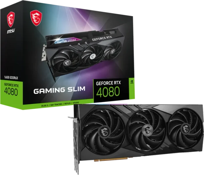 MSI GeForce RTX 4080 Gaming Slim 16G, 16GB GDDR6X, 2x HDMI, 2x DP