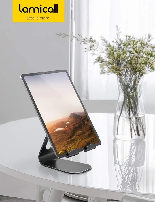 Lamicall Tablet Stand S, Aluminium Tablet- und Smartphone-Ständer, Tablet-Stand 4-13", schwarz, verstellbar