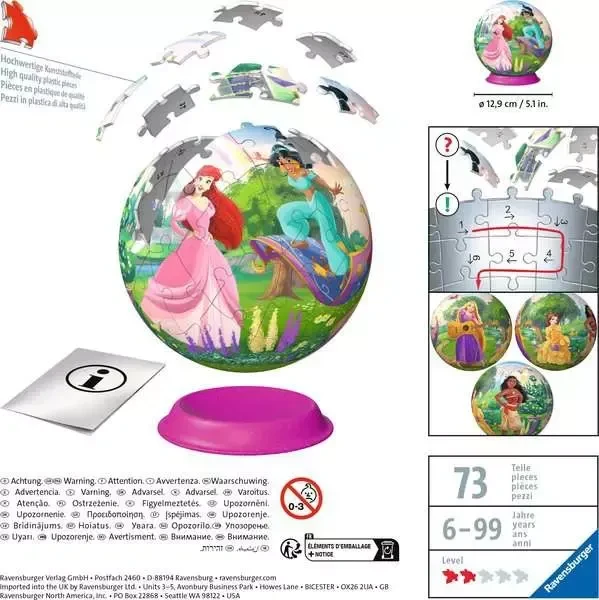 Ravensburger Puzzle 3D Puzzle-Ball Disney Princess