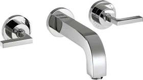 Hansgrohe Axor Citterio 3-Loch Waschbeckenarmatur mit Hebelgriffen 222mm brushed brass