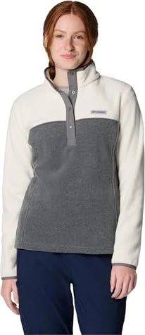 Columbia Benton Springs Half Snap Fleece Pullover city grey heather/chalk (Damen)
