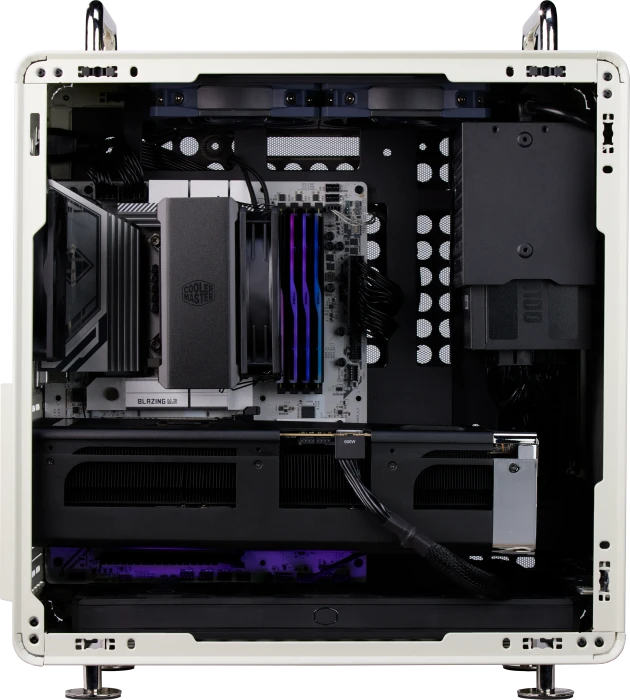 Cooler Master Qube 540 Moonstone, grau, Glasfenster