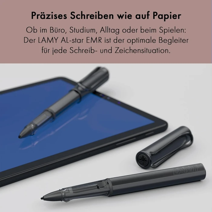 Lamy Z107 PC/EL Ersatzspitzen mit Pointier-Kontur für LAMY AL-star EMR, schwarz, 4er-Pack