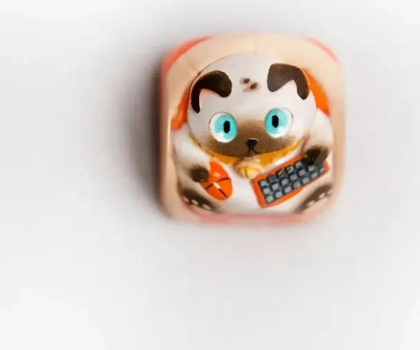 Fnatic Artisan Keycap Loeya, Kunstharz (Resin), orange/beige, 1 Taste