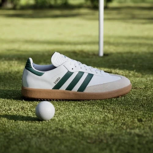 adidas Samba Spikeless Golf cloud white/collegiate green/gum