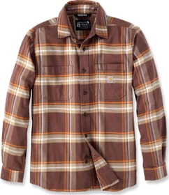 Carhartt Rugged Flex Relaxed Fit Flannel Plaid Hemd langarm chestnut (Herren)