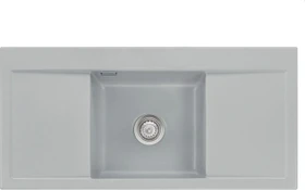 systemceram Mera Middle Einbau Becken rechts mit Ablauffernbedienung titan