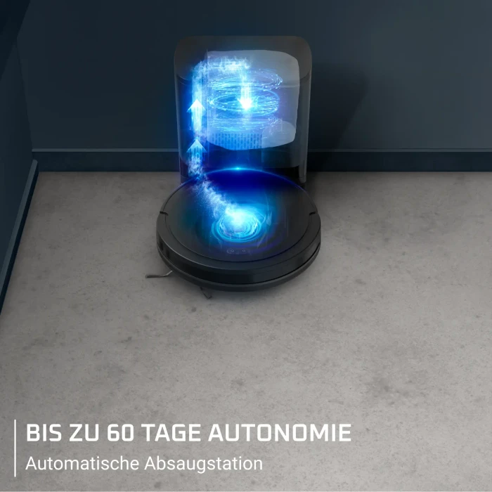Rowenta RR87D5WH X-plorer Serie S85+ Saug-/Wischroboter schwarz inkl. Absaugstation