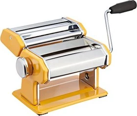 KitchenCraft World Of Flavours Yellow Stainless Steel Nudelmaschine