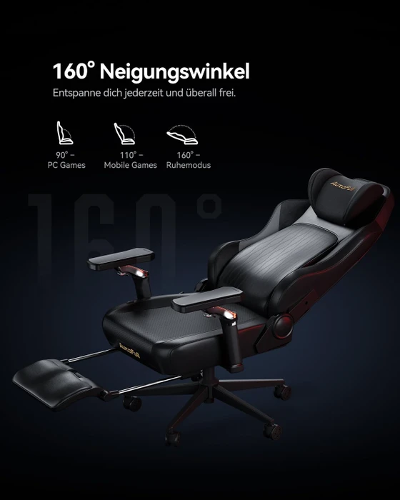 AutoFull M6 Pro 2.0 Gamingstuhl, schwarz