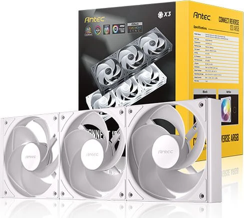 Antec Connect 120 Reverse ARGB, weiß, 120mm, 3er-Pack