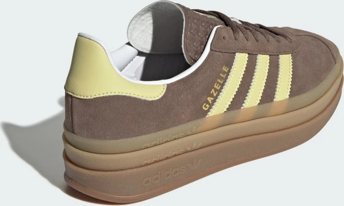 adidas Gazelle Bold earth strata/powder yellow/cloud white (Damen)
