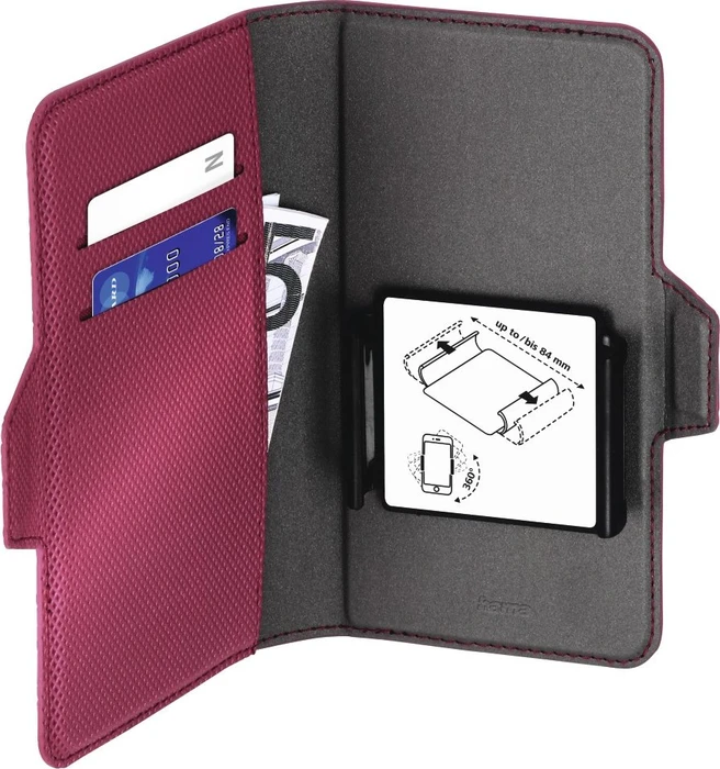 Hama Booklet Smart Move Metallic XL rubinrot