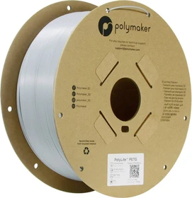 Polymaker PolyLite PETG, grau, Spule, 1.75mm, 3.00kg