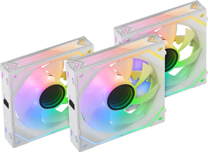 Mars Gaming MF-Linkfinity Kit, weiß, LED-Steuerung, 124mm, 3er-Pack