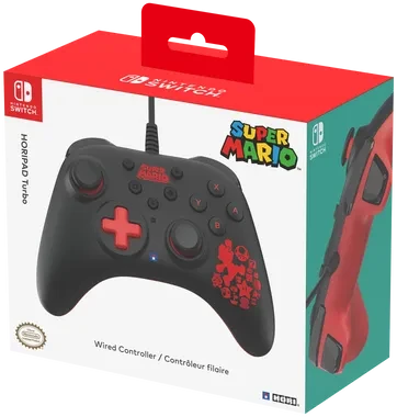 Hori Horipad Turbo Controller Super Mario Edition schwarz/rot (Switch)