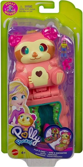 Mattel Polly Pocket - Drehspaß-Schatulle Faultier